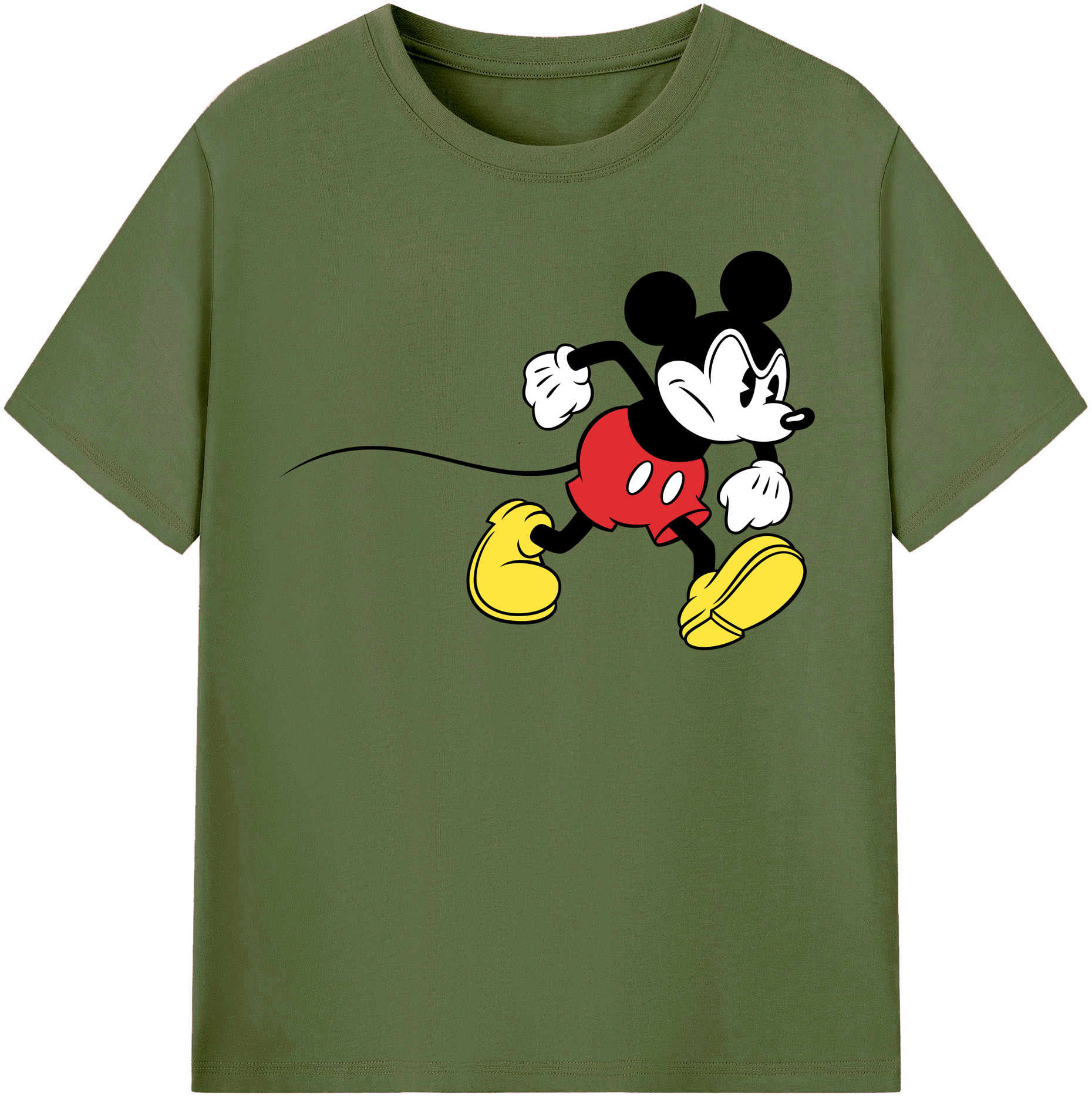 （画像用） ミッキーマウス Mickey Mouse 綿100％半袖Tシャツ（フロントプリント）